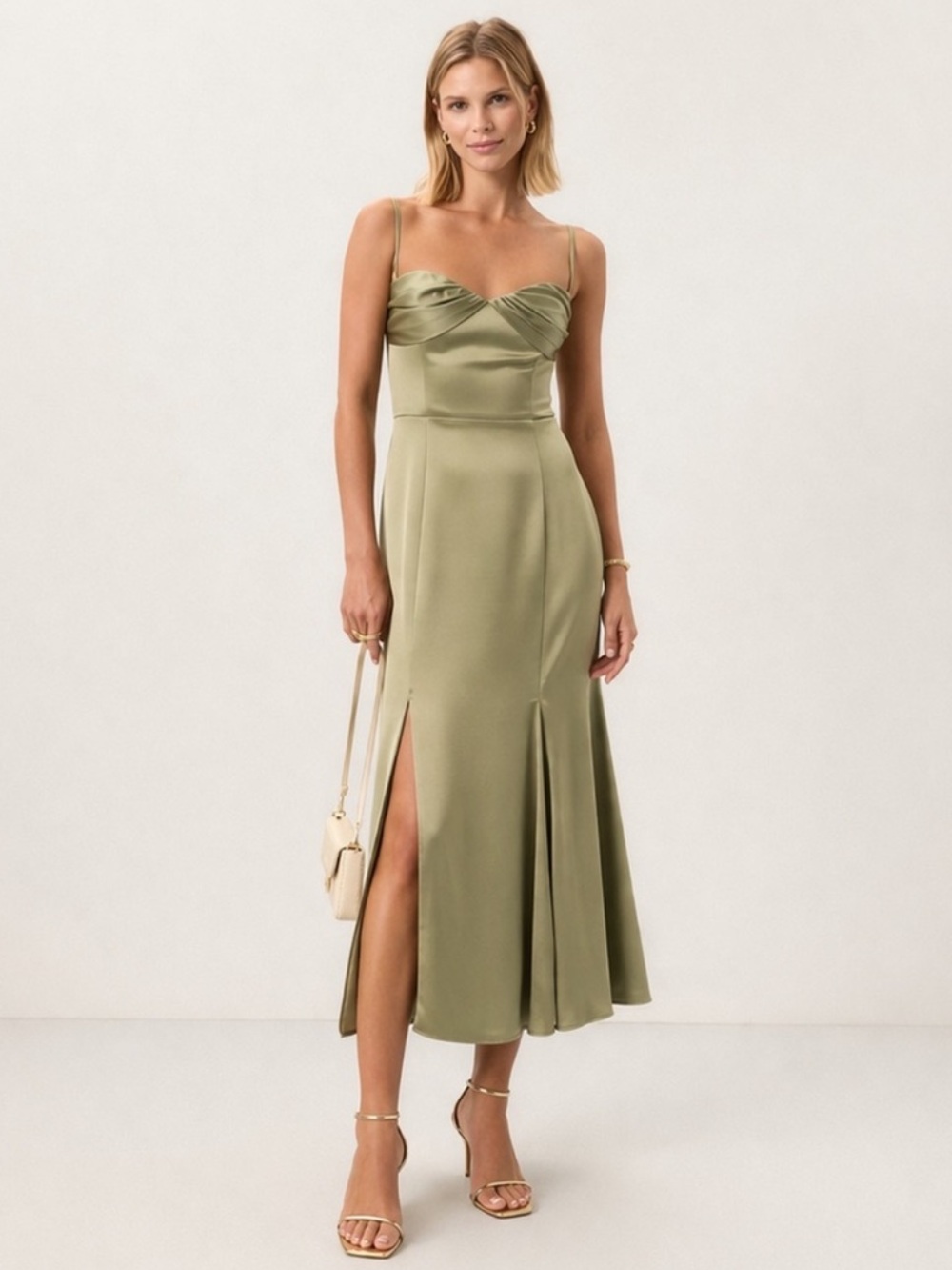 NWT Reformation Hensley Satin Dress Size 2